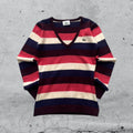 Maglioncino a righe scollo a V Lacoste  (XS)