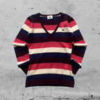 Maglioncino a righe scollo a V Lacoste  (XS)