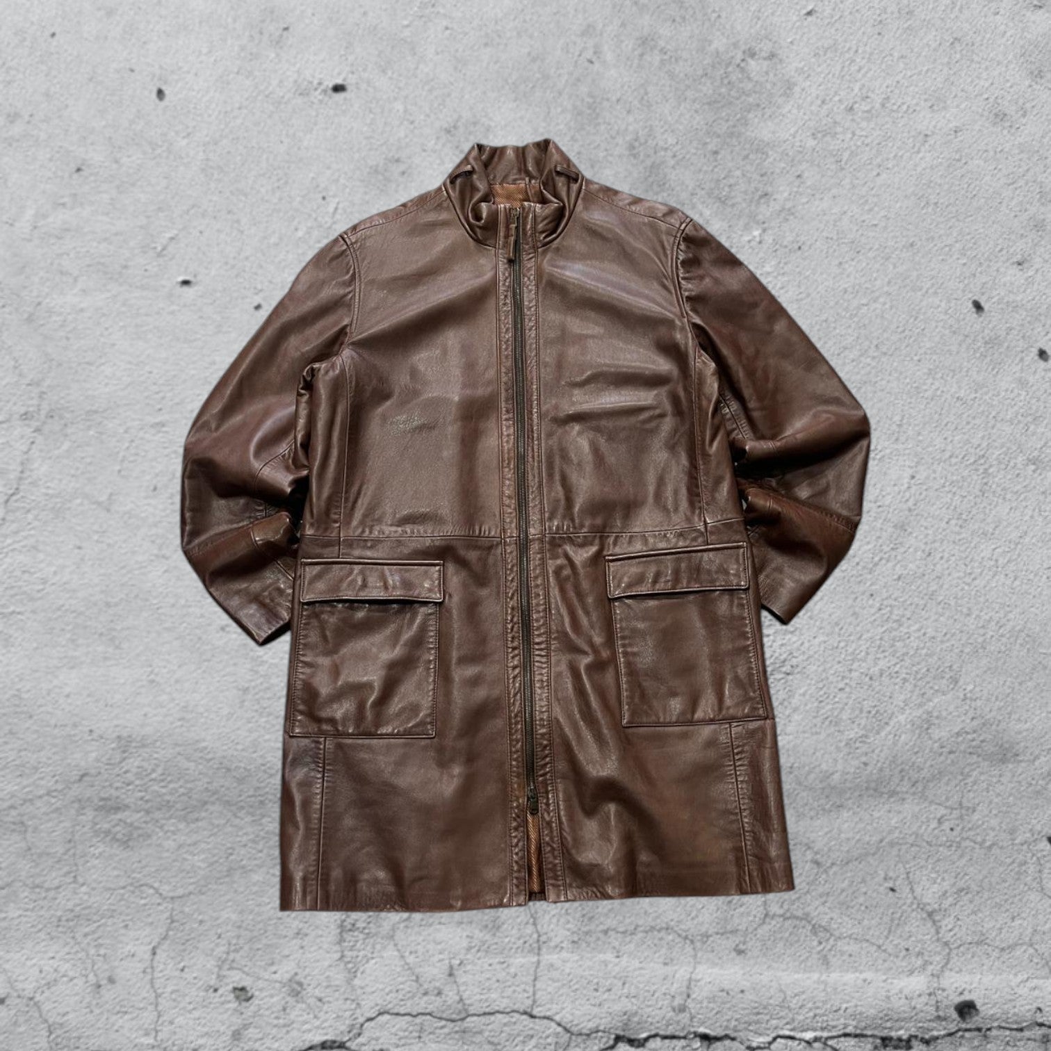 Capotto Lungo in Vera Pelle  (XL)