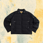 Bomber Giubbotto Nero Bomb Boogie Vintage Y2K 90s 2000s American Style Hip Hop Rave (M)