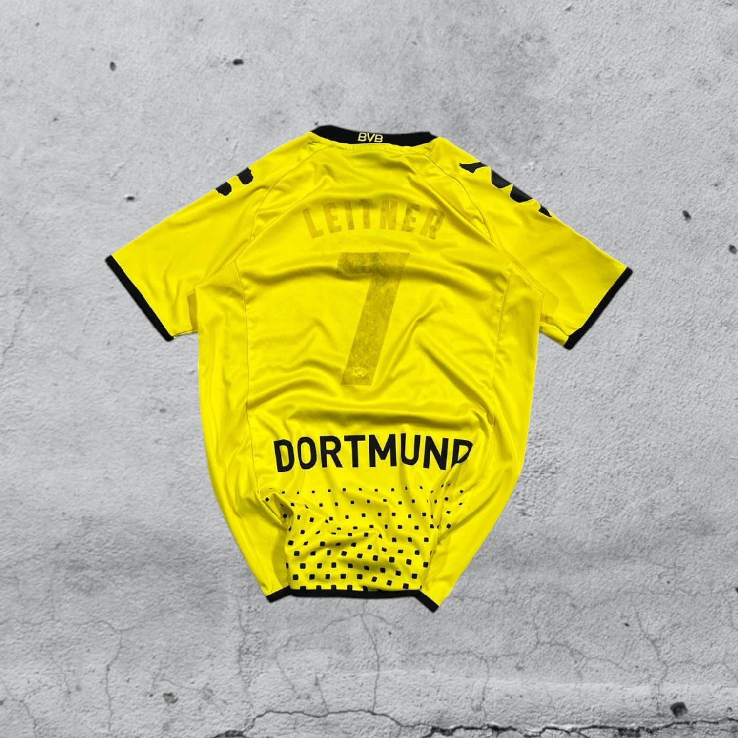 T-Shirt BVB Borussia Dortumund "Leitner 7" Football Jersey Vintage Y2K 90s 2000s (S)