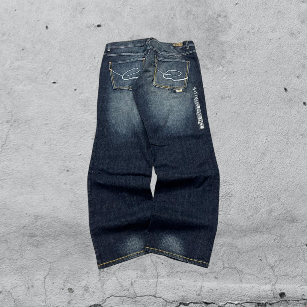 Denim Jeans Enyce Embroidered Washed Baggy Fit (M)