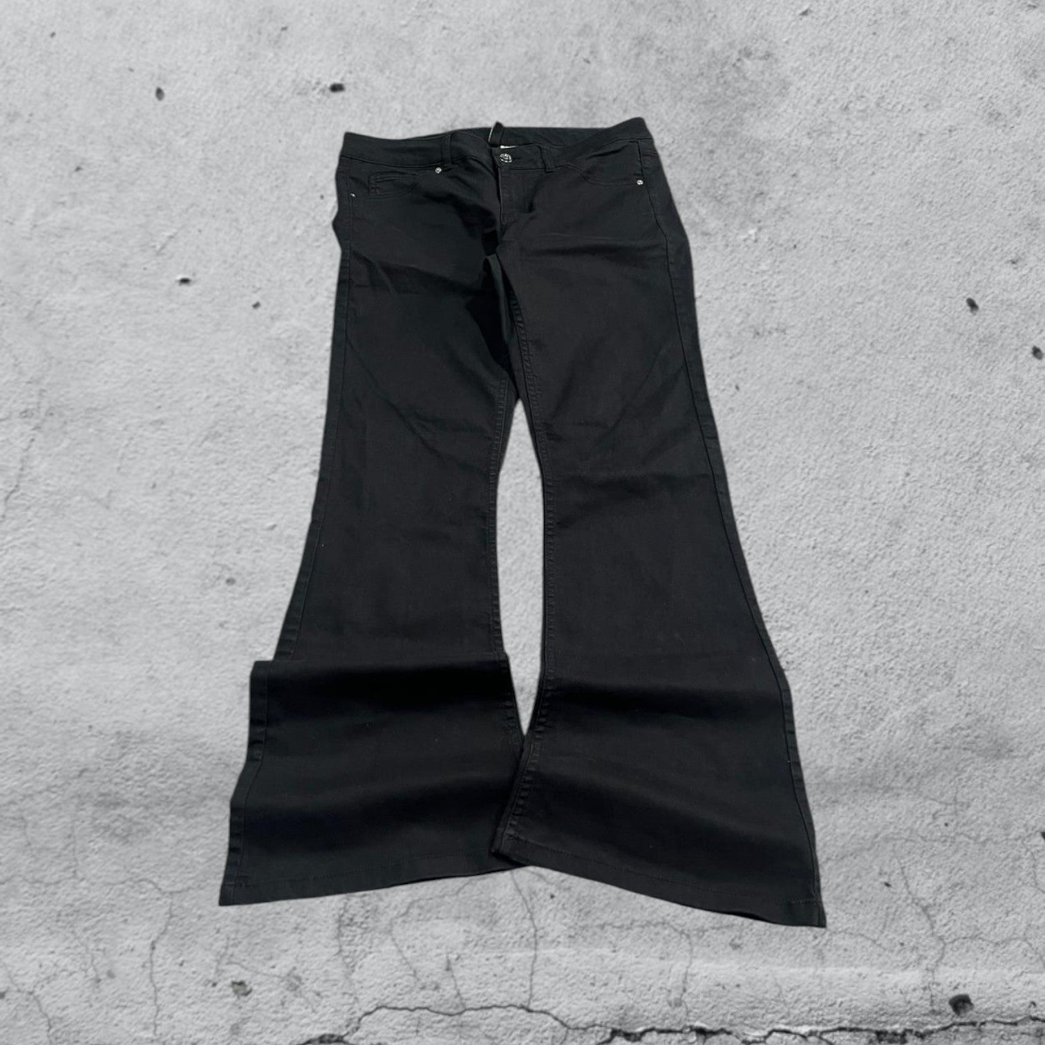 Denim Jeans Bootcut Flare Black  (S)