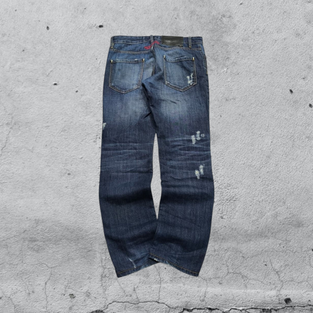 Denim Philipp Plein Embroidered Red  (M)