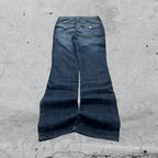 Denim Jeans Bootcut Washed Baggy Fit  (S)