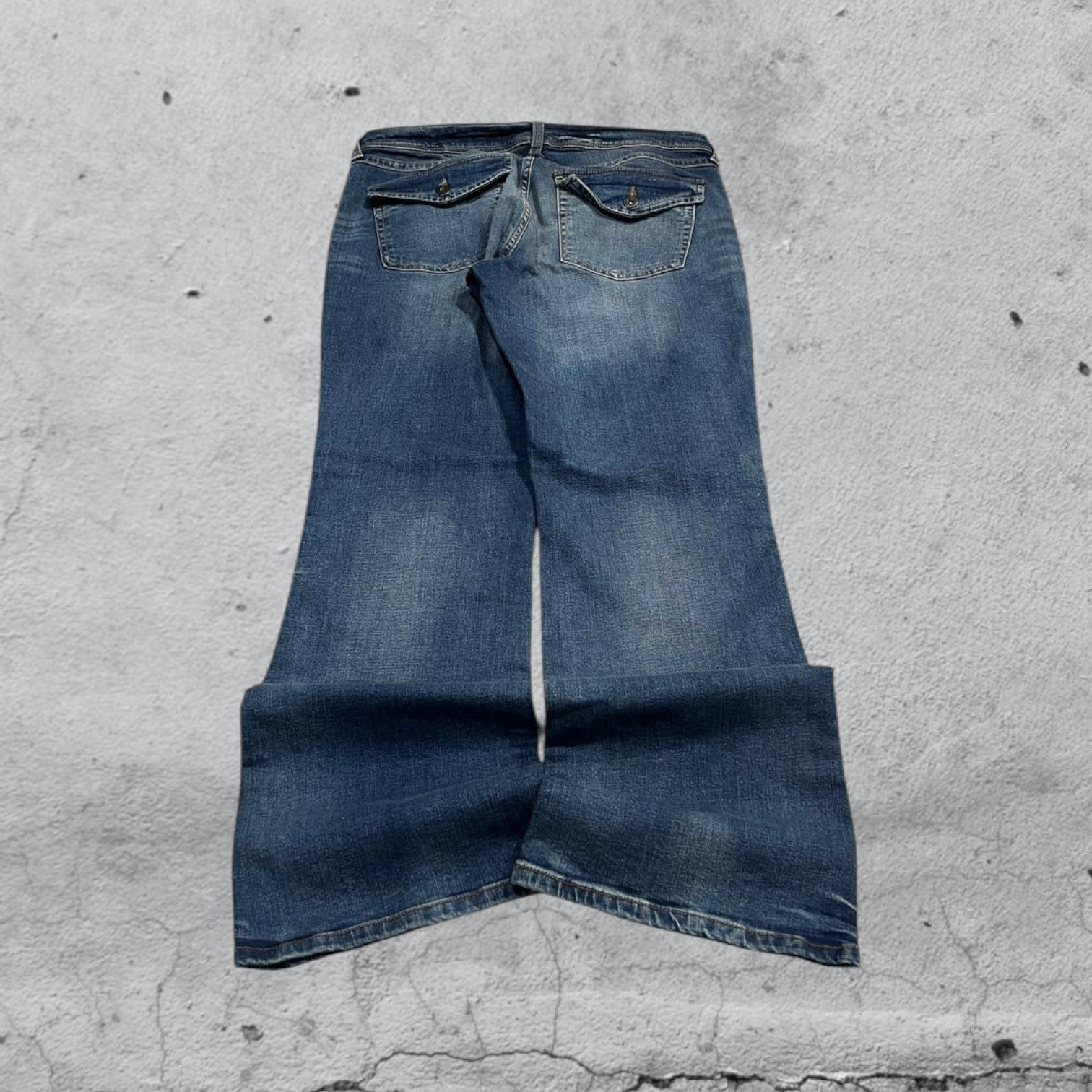 Denim Jeans Washed Baggy Fit  (L)