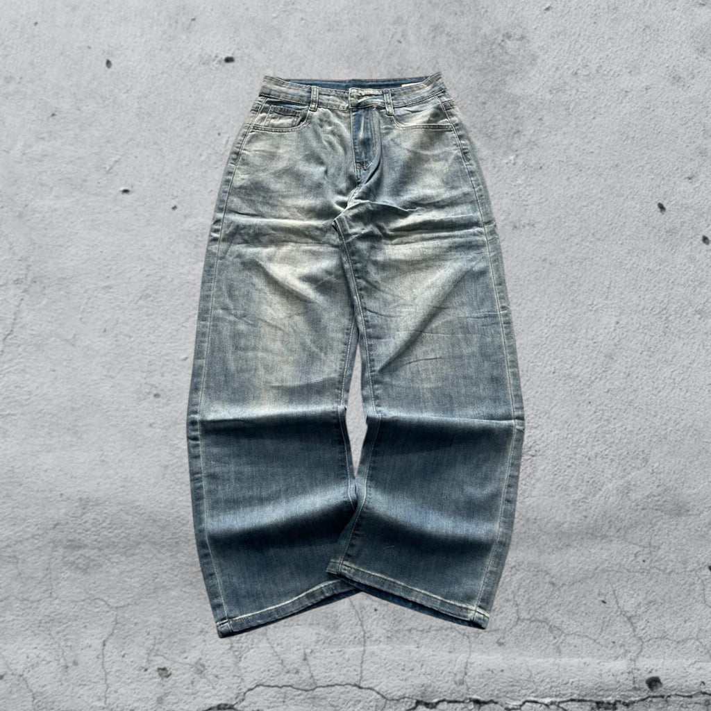 Denim Jeans Baggy Fit Blu Washed (XS)