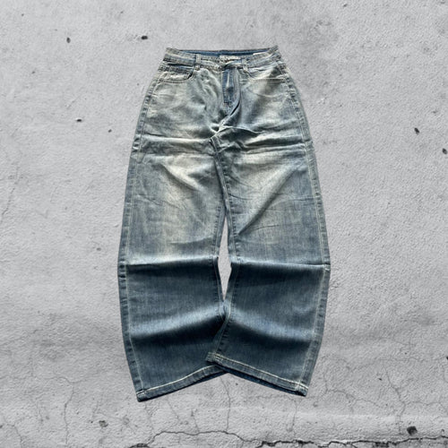 Denim Jeans Baggy Fit Blu Washed (XS)