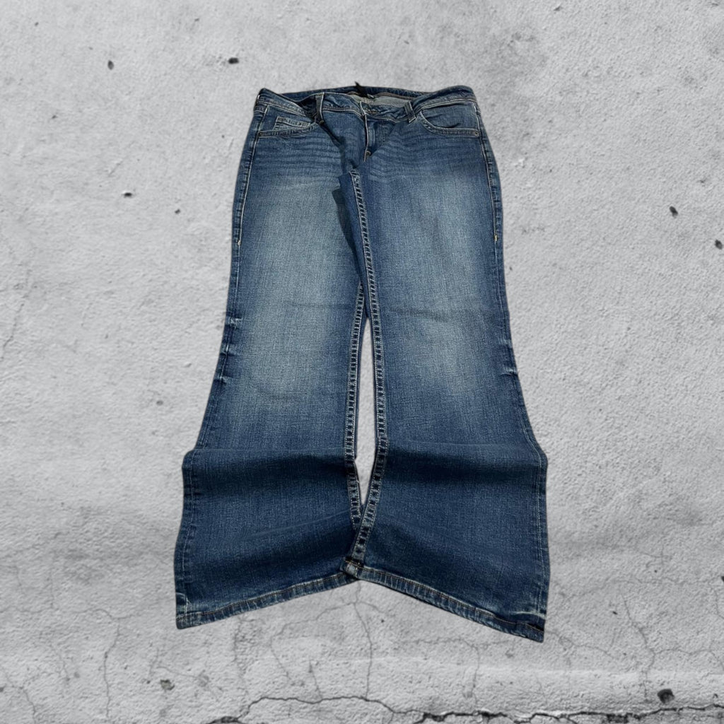 Denim Jeans Washed Baggy Fit  (L)