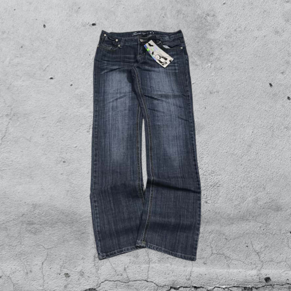 Denim Jeans Washed Straight Fit  (S)