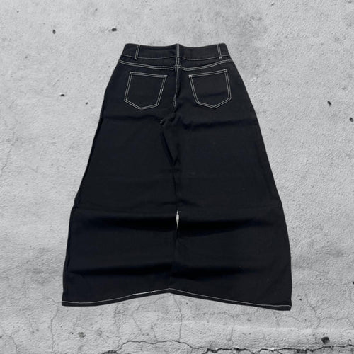 Denim Jeans Black Super Baggy Fit (S)