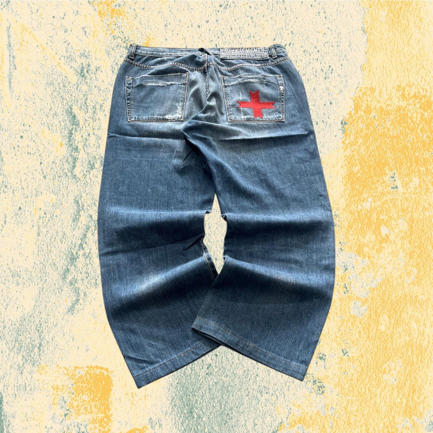 Denim Jeans Baggy Fit ZuElements Embroidered (L)
