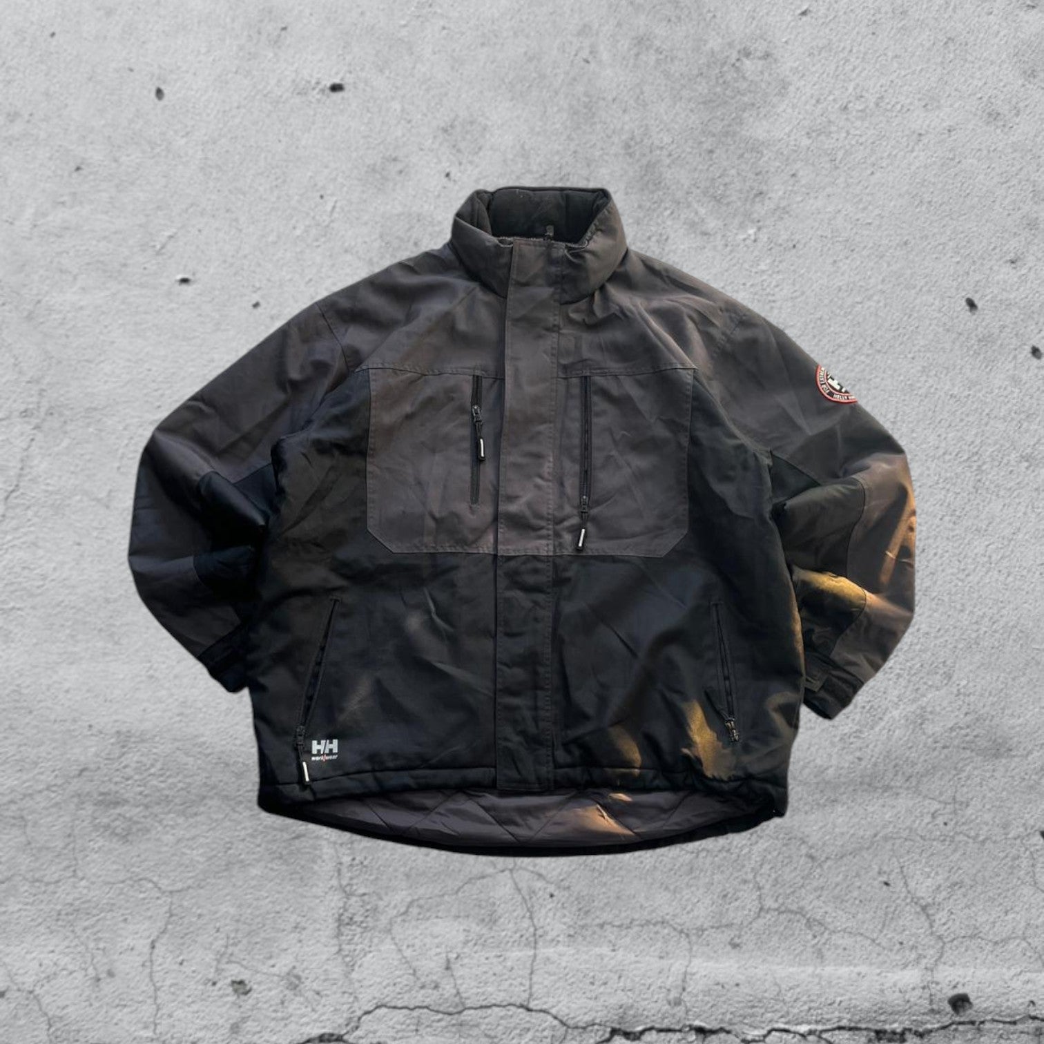 Giubbino Helly Hanesn Bicolor Grigio Nero Impermeabile (XXL)