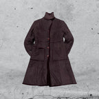 Cappotto Lungo in Pelle Scamosciata (S)