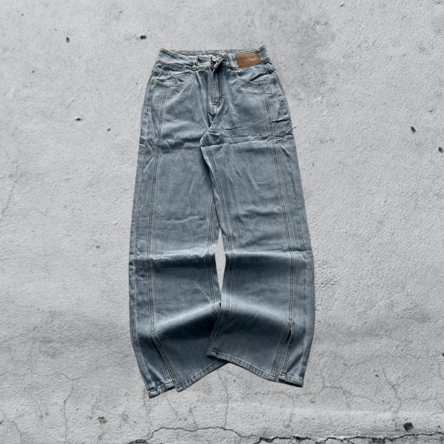 Denim Light Blue Jeans Particular Flare Baggy Fit (XS)