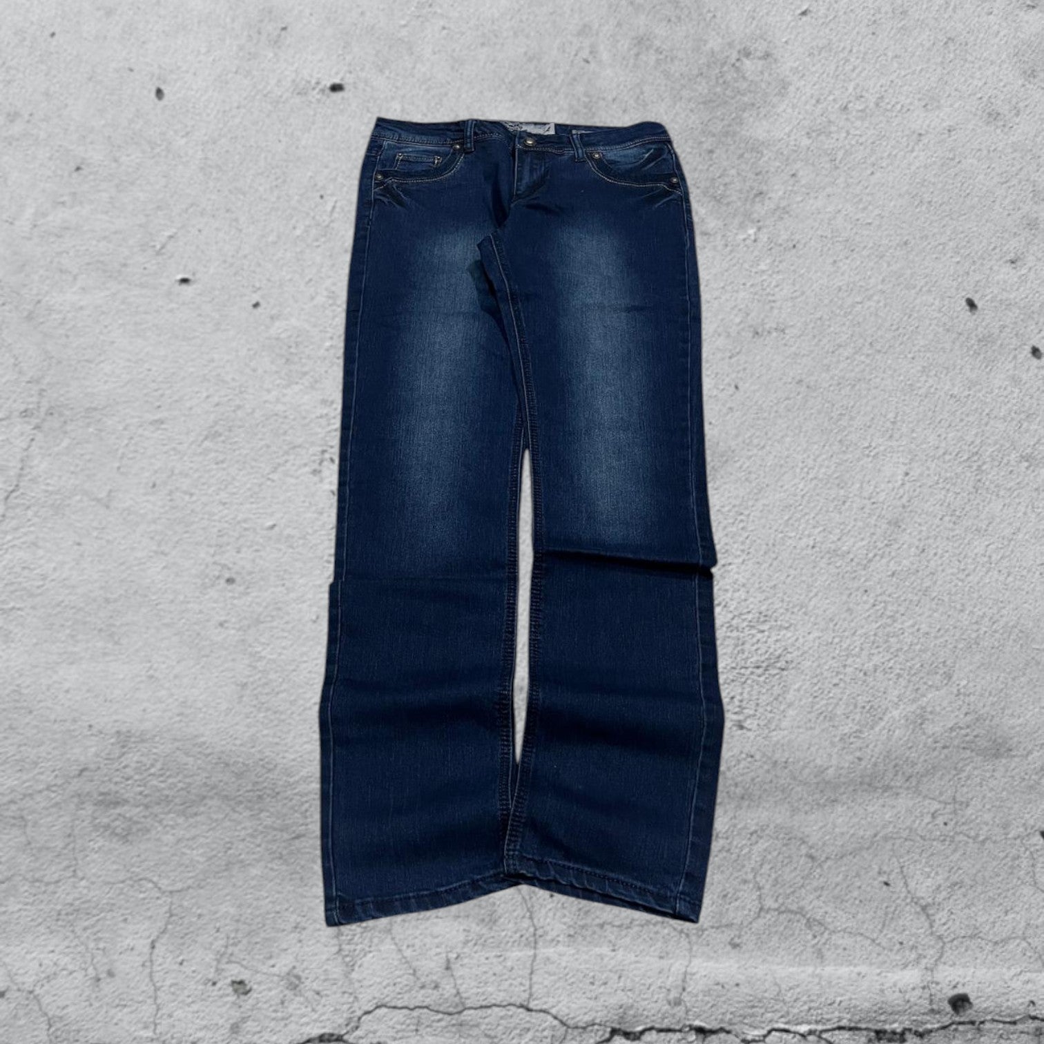 Denim Jeans Embroidered Straight Fit  (M)