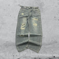 Denim Jeans Stone Wash Rotture Baggy Fit (S)