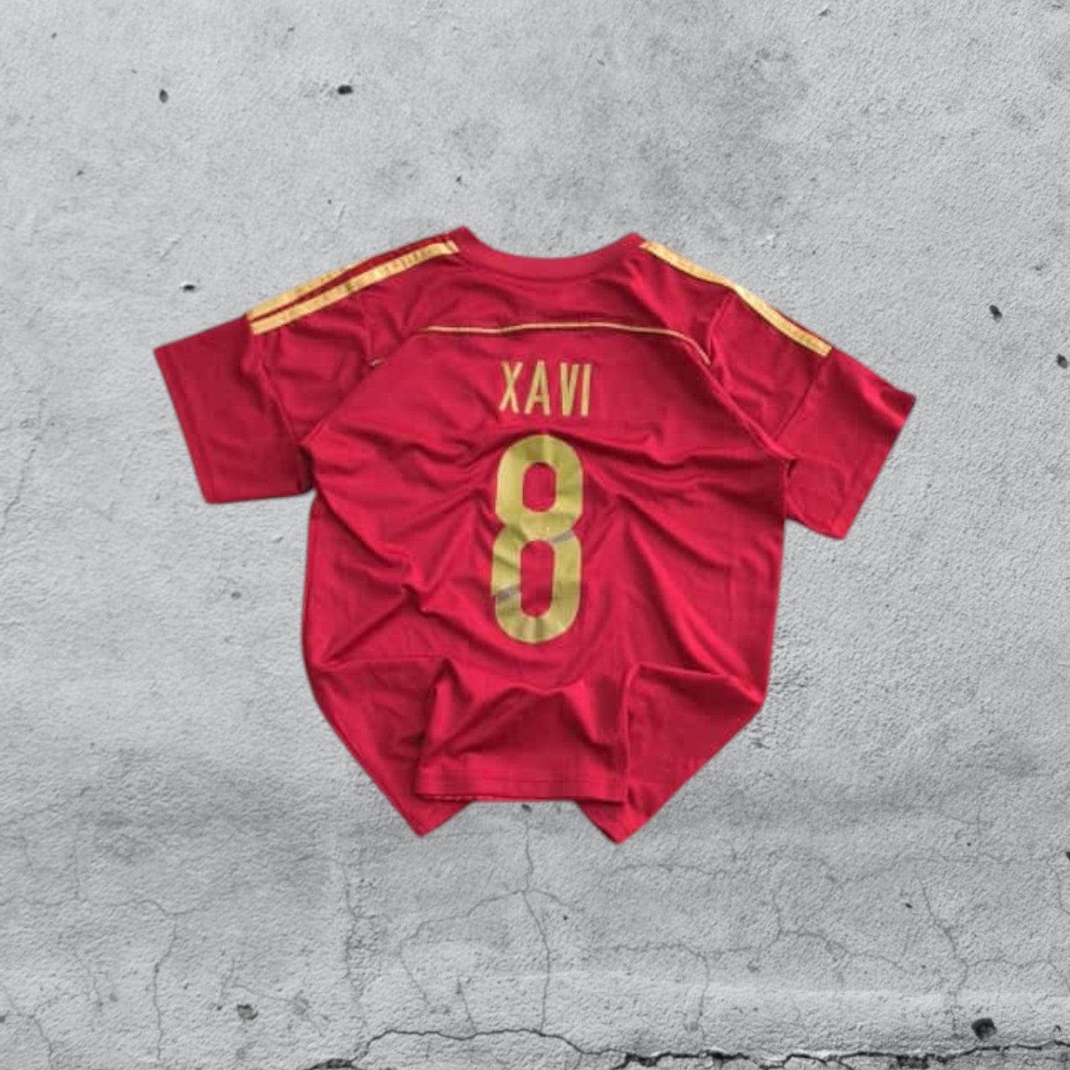 T-Shirt Spain Adidas "Xavi 8" Football Vintage Y2K 90s 2000s American Style (S)