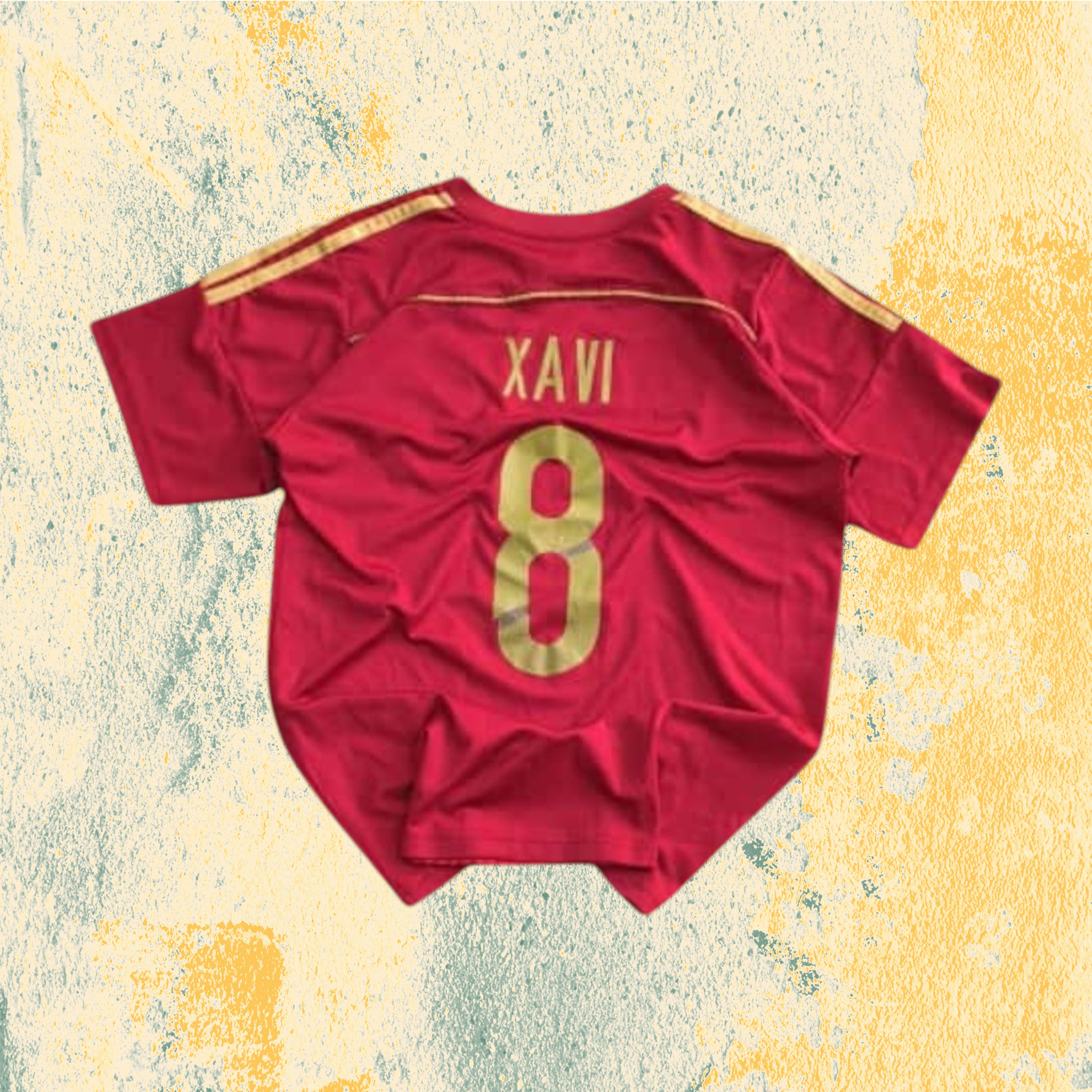 T-Shirt Spain Adidas "Xavi 8" Football Vintage Y2K 90s 2000s American Style (S)
