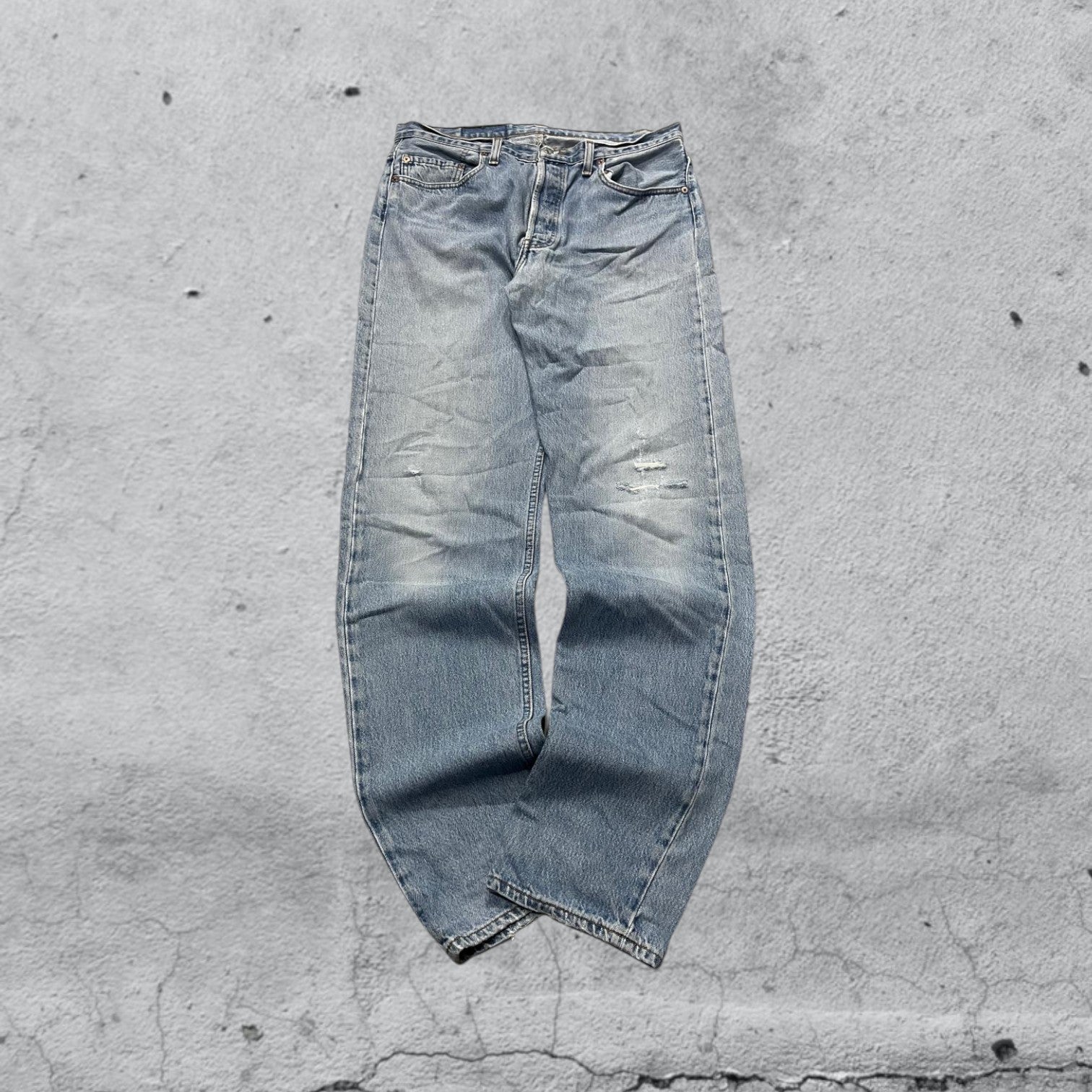 Denim Levis 501 W36 L36 Straight Fit Light Blue (XL)