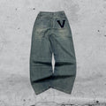 Denim Jeans Embroidered "V" Blu Wash (XS)