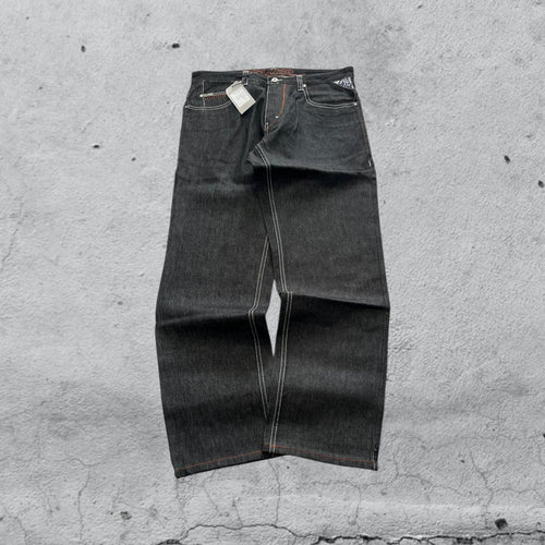 Denim Black Jeans Embroidered Enyce Baggy Fit (XL)