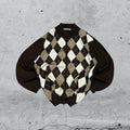 Maglioncino Zip Lacoste a Scacchi  (XXL)