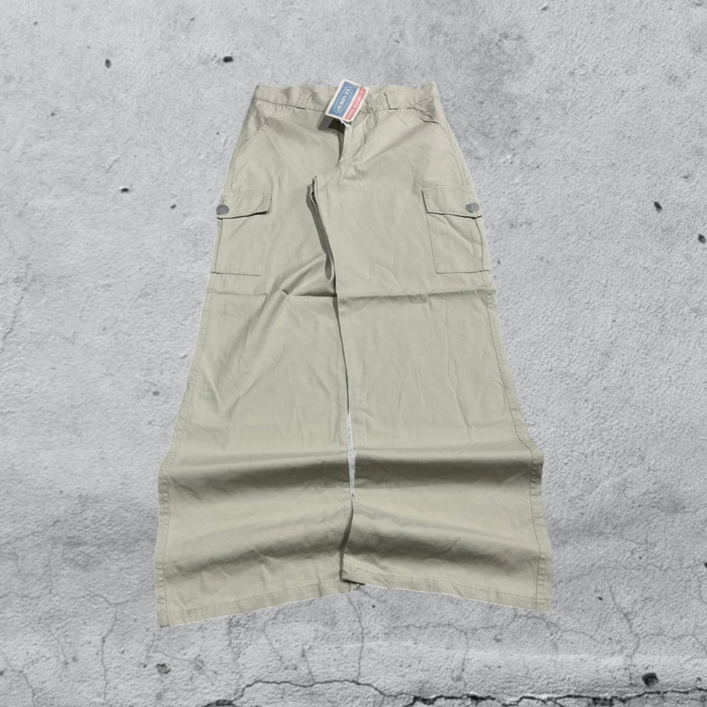 Cotton Cargo Pants Beige Baggy Fit  (M)