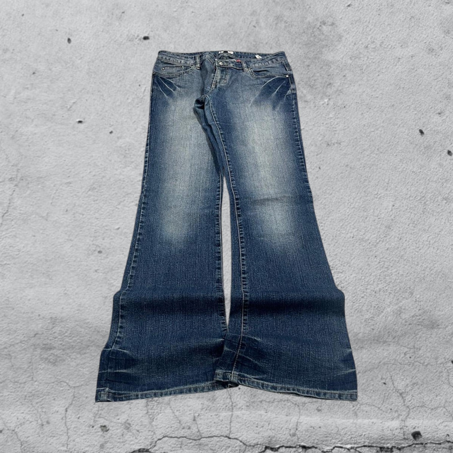 Denim Jeans Embroidered Washed  (S)