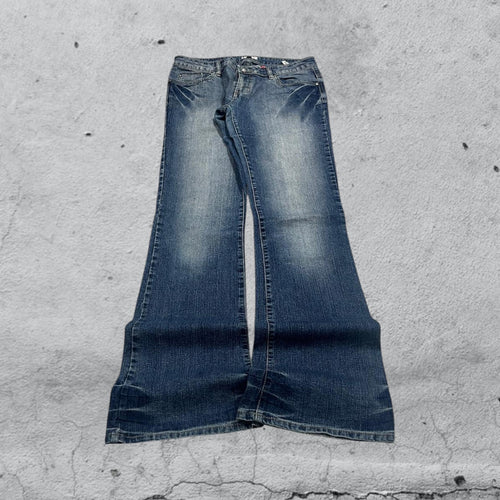 Denim Jeans Embroidered Washed  (S)