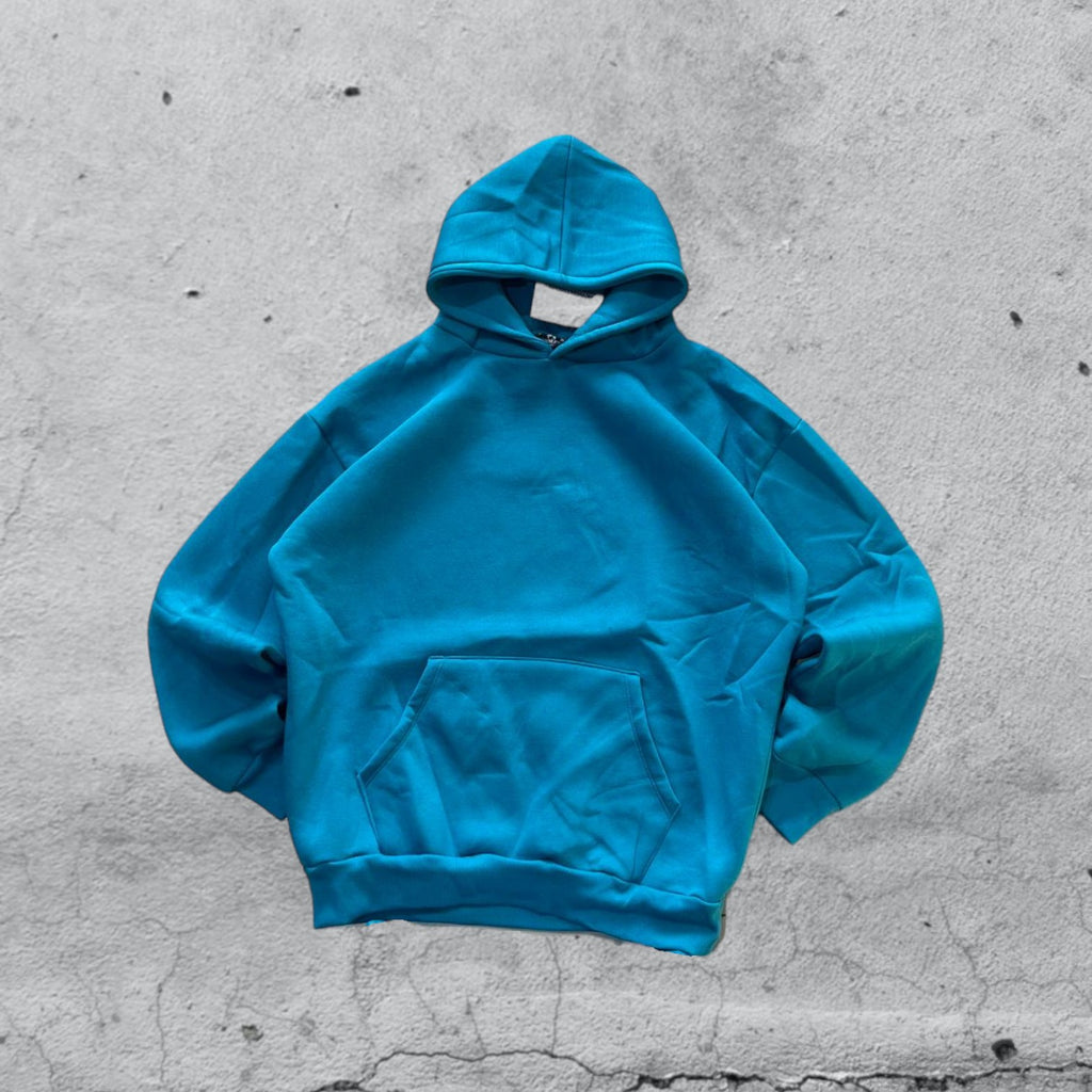 Tuta Completa Blu Cotton TrackSuit Baggy Fit Hoodie (L)