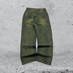 Denim Stone Wash Particular Pattern Baggy Fit (S)