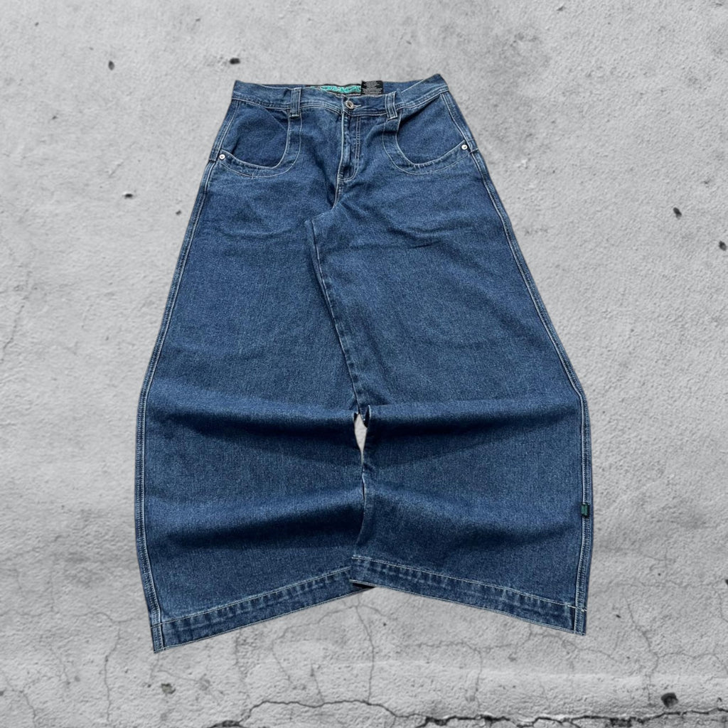Denim JNCO Jeans Original Super Baggy Fit Embroidered American Hip-Hop (M)