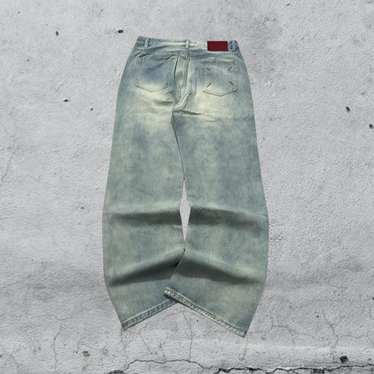 Denim Jeans Stone Wash Baggy Fit (XS)