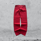 Denim Levis 501 Red W34 L36 Straight Fit (L)