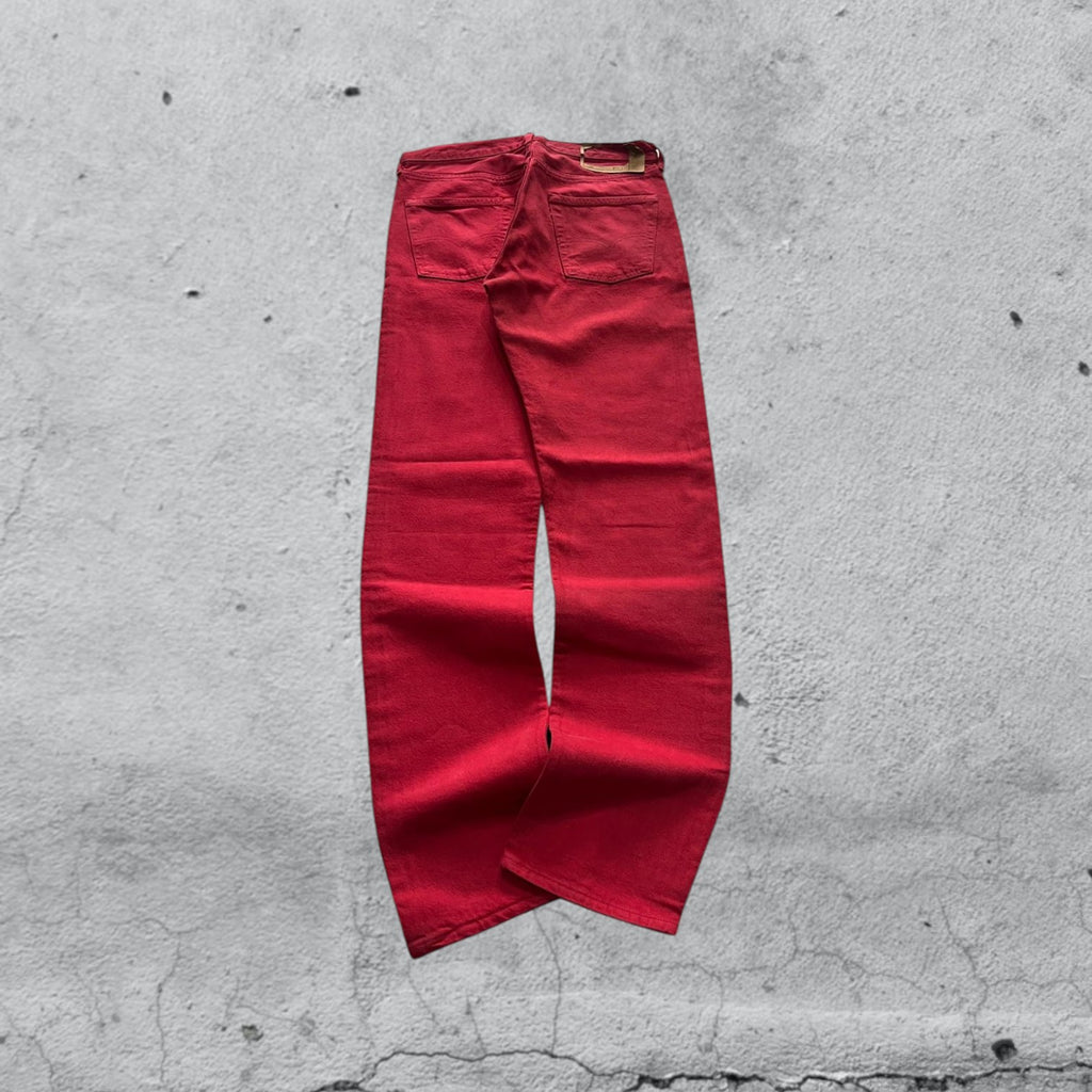 Denim Levis 501 Red W34 L36 Straight Fit (L)