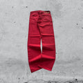 Denim Levis 501 Red W34 L36 Straight Fit (L)
