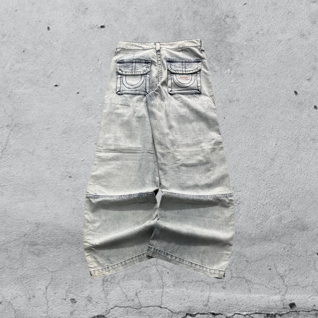 Denim Cargo Jeans True Religion Baggy Fit Light Blue (S)