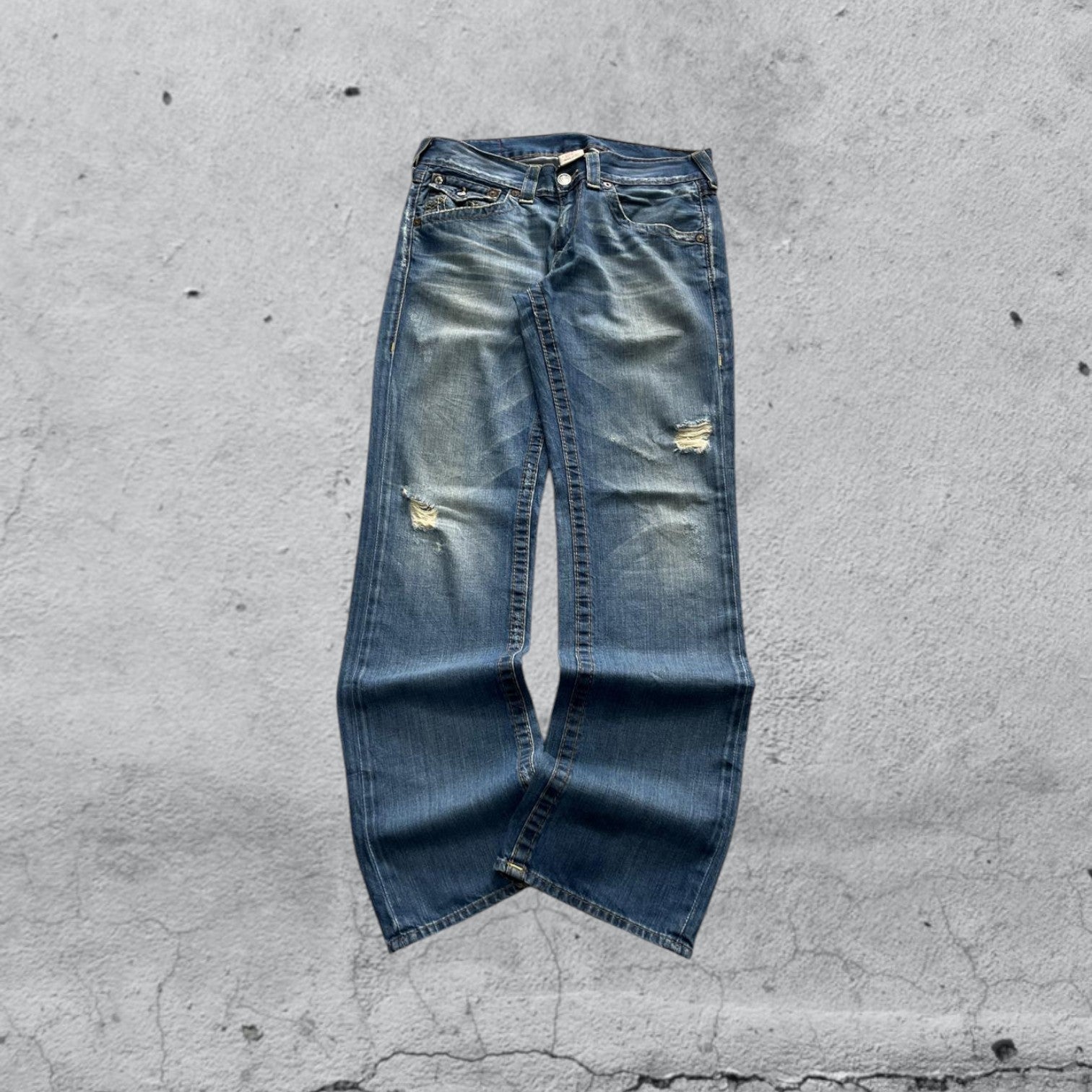 Denim Jeans True Religion Washed Baggy Fit (M)