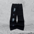 Denim Japanese Style Printed Dragon (S)