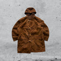 Montone in Vera Pelle di Renna Marrone Lungo Shearling Originale Spagnolo (XL)