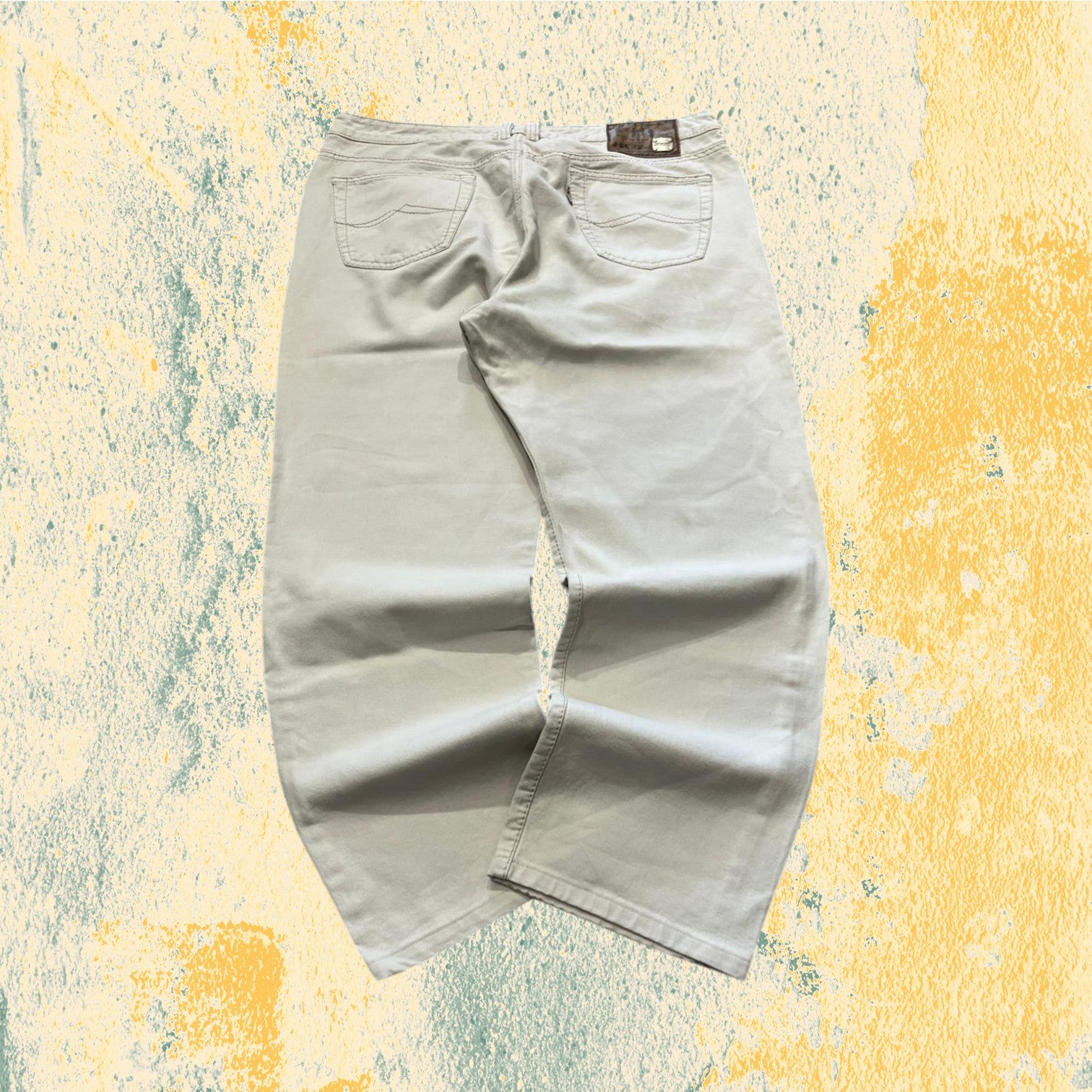 Denim Jeans Baggy Fit Bianco / Panna (XXL)