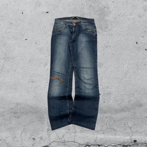Denim Jeans Embroidered Straight Fit  (M)