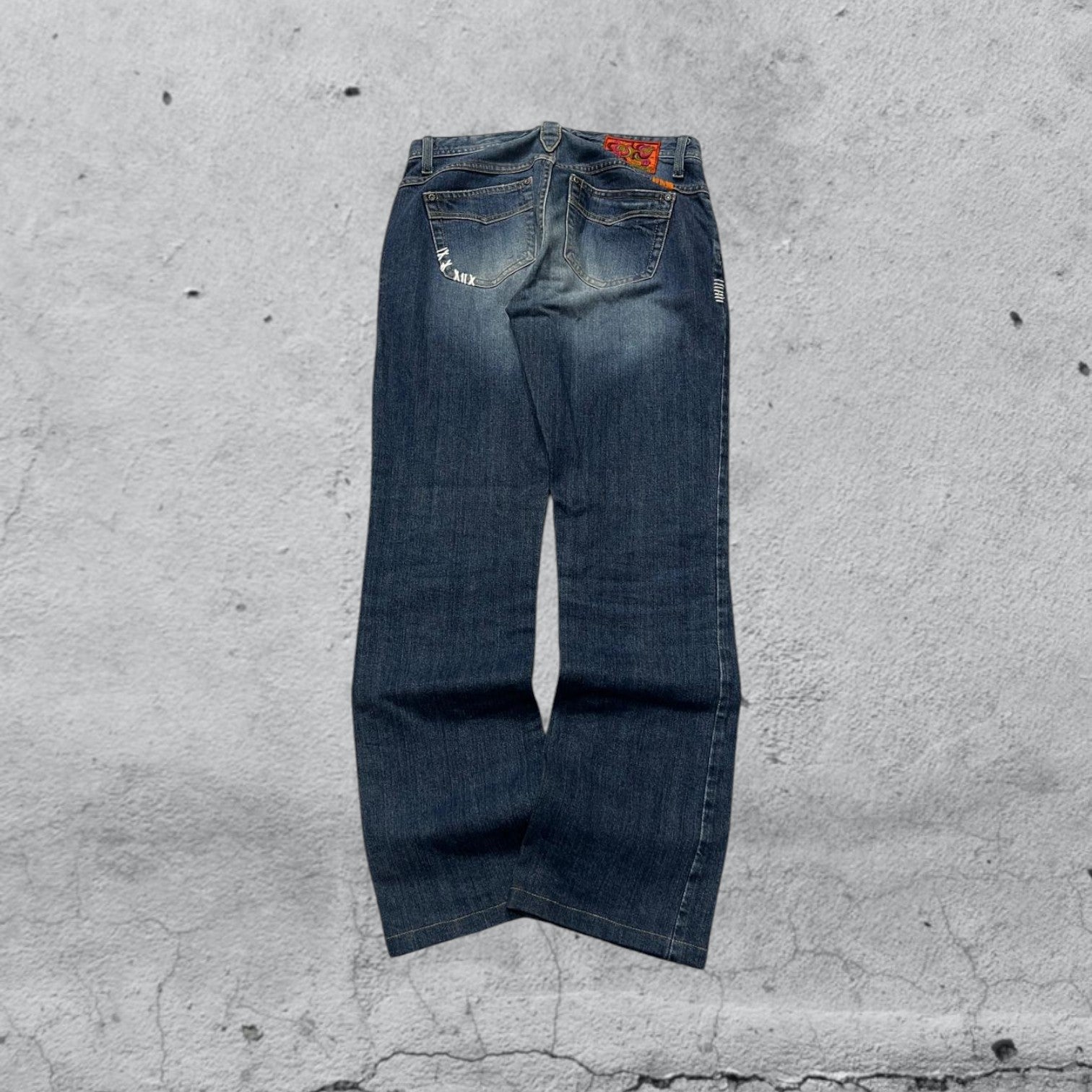 Denim Jeans Embroidered Straight Fit  (M)