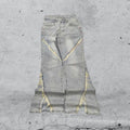 Denim Jeans Baggy Fit Particular Strappi  (XXS)