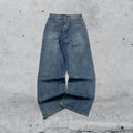 Denim Jeans Washed Blue Baggy Fit (XS)