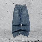 Denim Jeans Washed Blue Baggy Fit (XS)