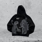 Felpa 361 Angel Black Grey Printed Japan Style (S)