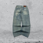 Denim Jeans Stone Wash Baggy Fit (S)