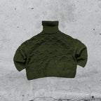 Maglione Vintage Lupetto Collo Alto  (XL)